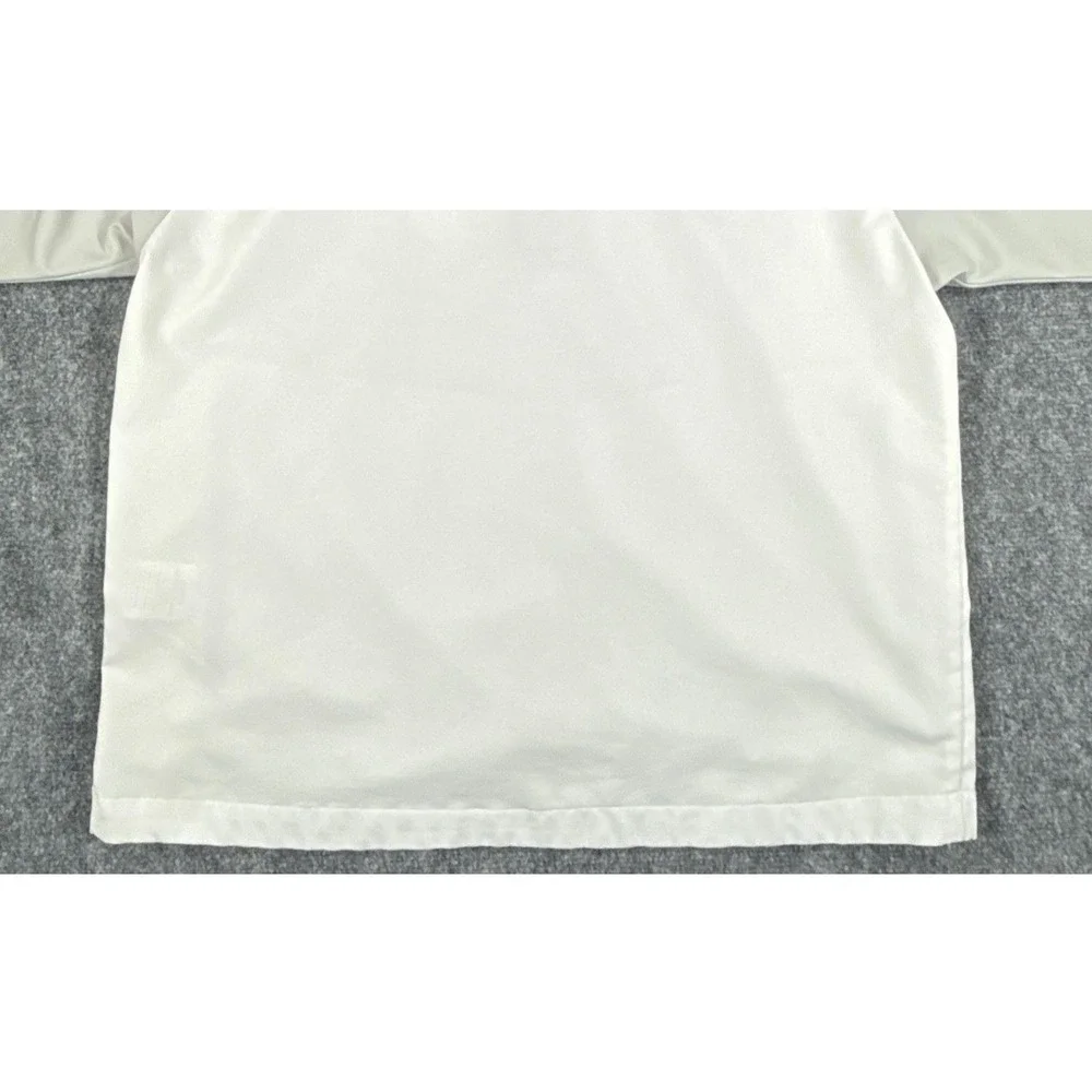 FootJoy Mens Large White Golf Windbreaker Pullover Quarter Zip Short Sleeve